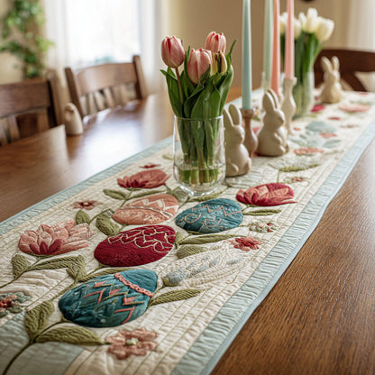 Pastel Blossoms Quilted Table Runner NCU0VL3206