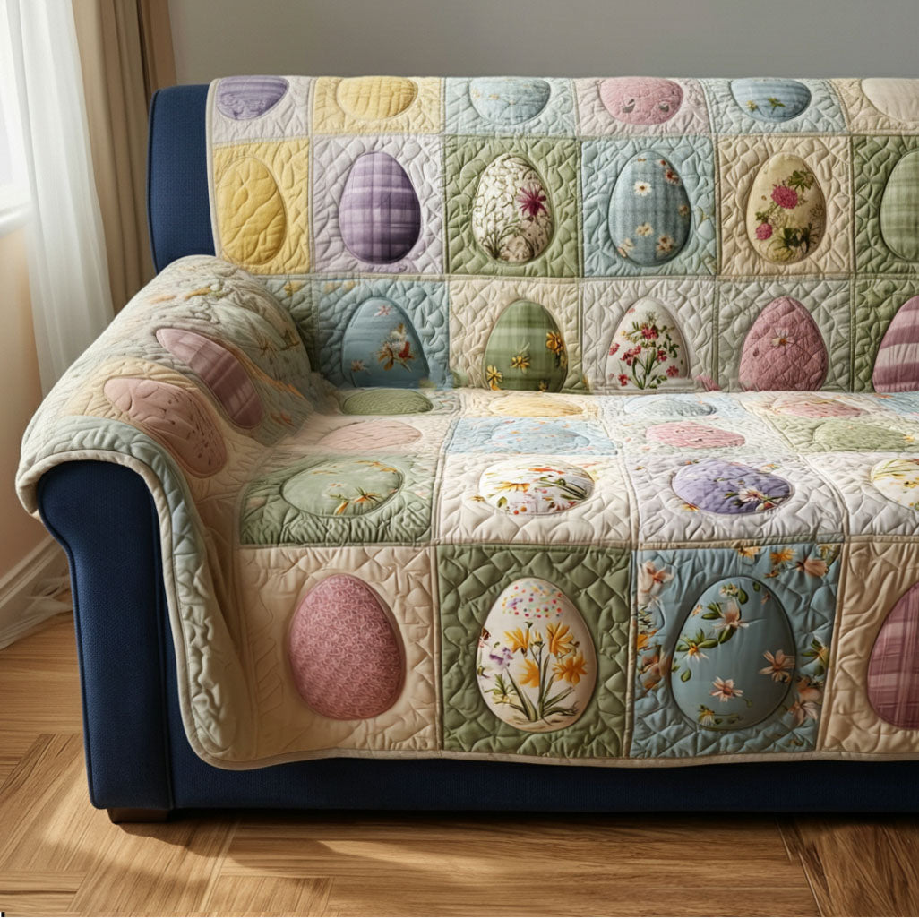 Pastel Egg Reverie Quilted Sofa Cover NCU0PT11378