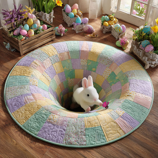 Pastel Garden Dreamscape Quilted Round Mat NCU0PT11500