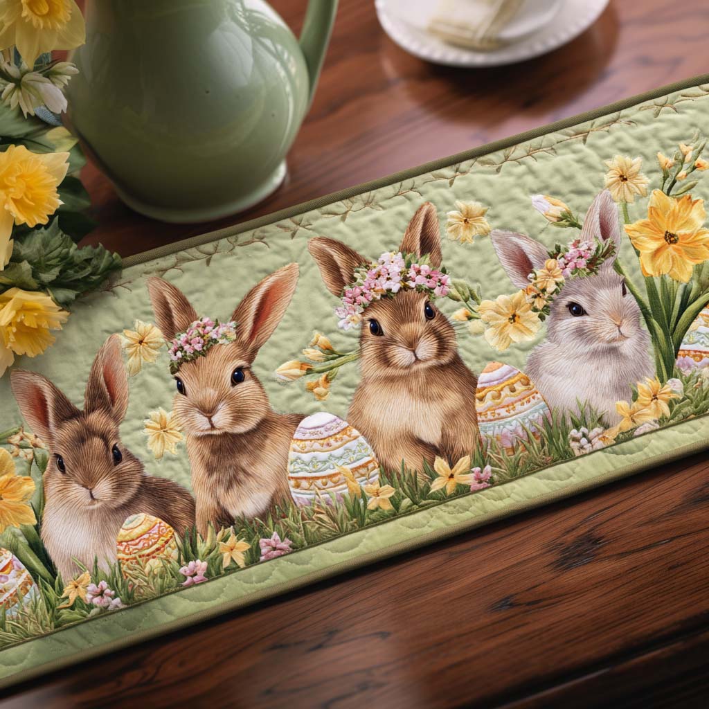 Pastel Harvest Quilted Table Runner NCU0NT12271