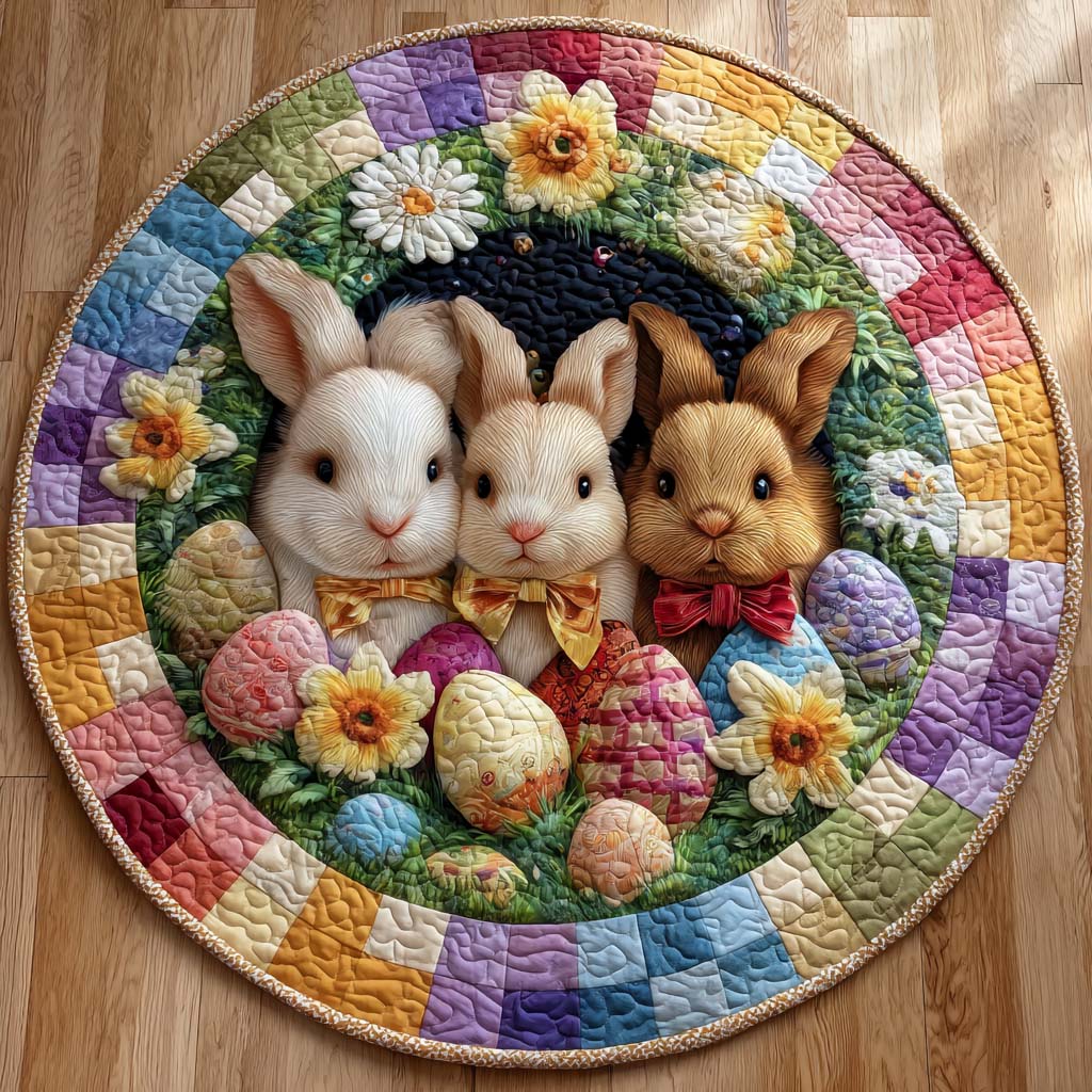 Pastel Joy Quilted Round Mat NCU0HH1792