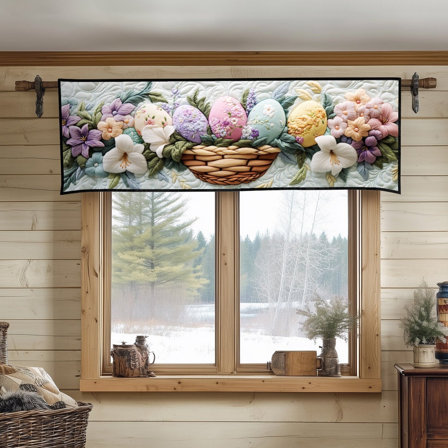 Pastel Meadow Quilted Valance NCU0DV3984