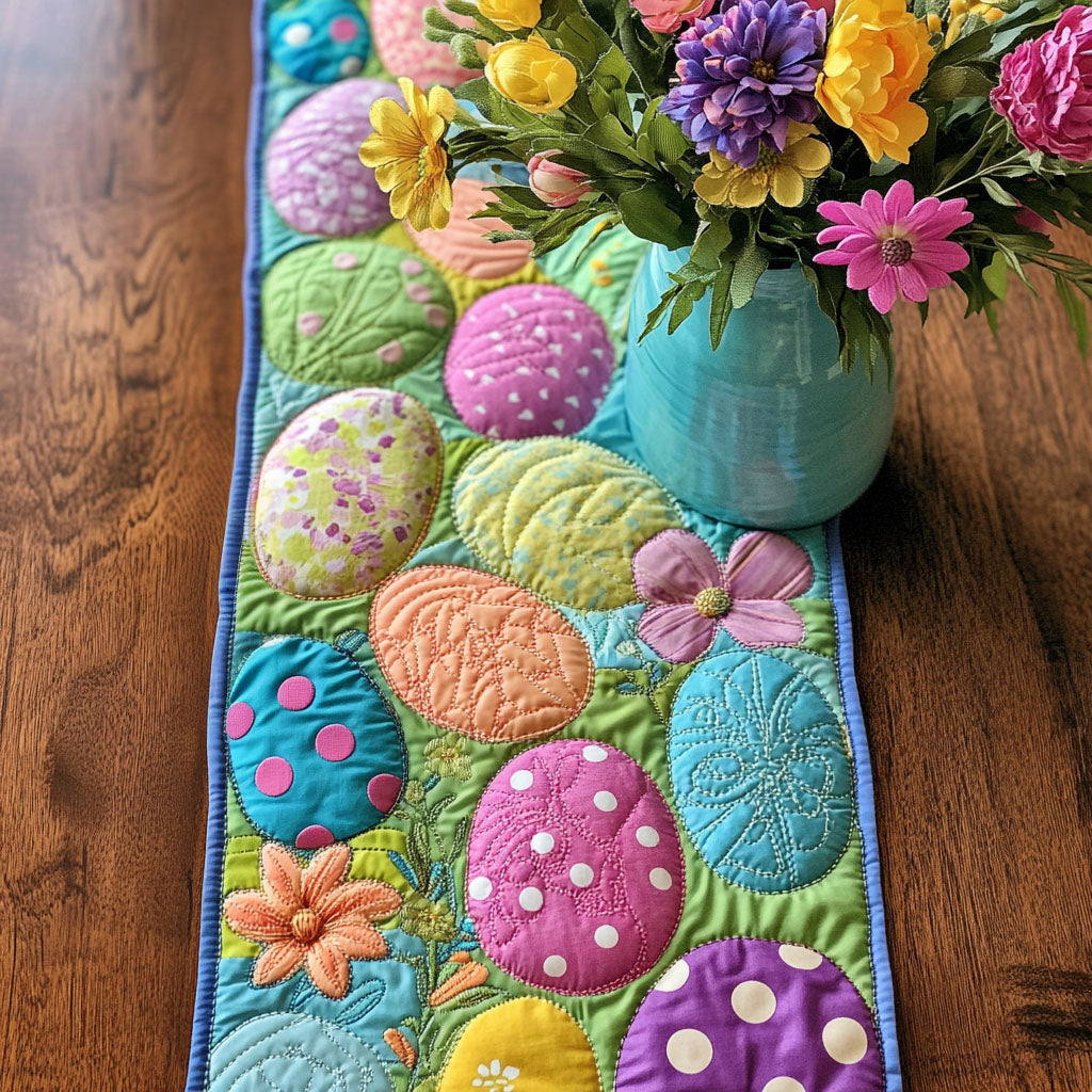 Pastel Meadows Quilted Table Runner NCU0PT3386