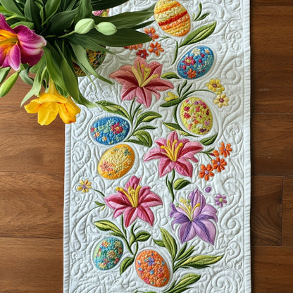 Pastel Patchwork Parade Quilted Table Runner NCU0PT4860
