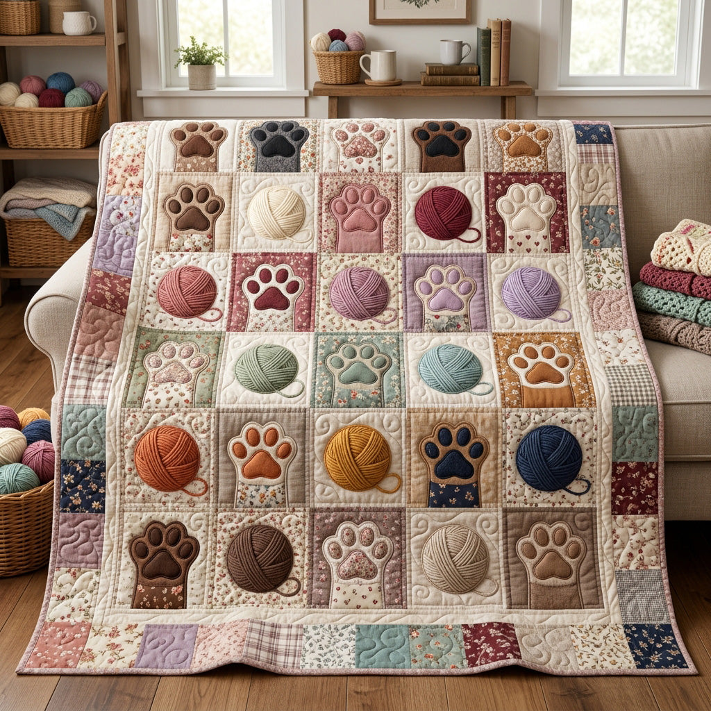 Pastel Paws Quilted Blanket NCU0TV2023