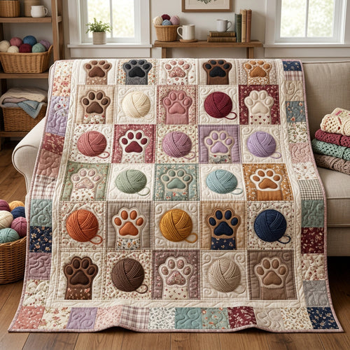 Pastel Paws Quilted Blanket NCU0TV2023