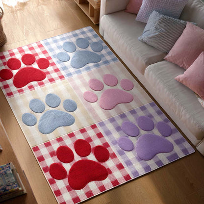 Pastel Picnic Paw Area Rug NCU0XD2200