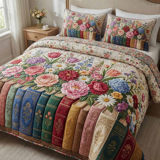 Pastel Stories 3-Piece Quilted Bedding Set NCU0XD2619