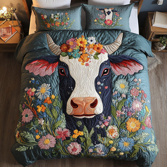 Pastoral Beauty 3-Piece Quilted Bedding Set NCU0PT5729