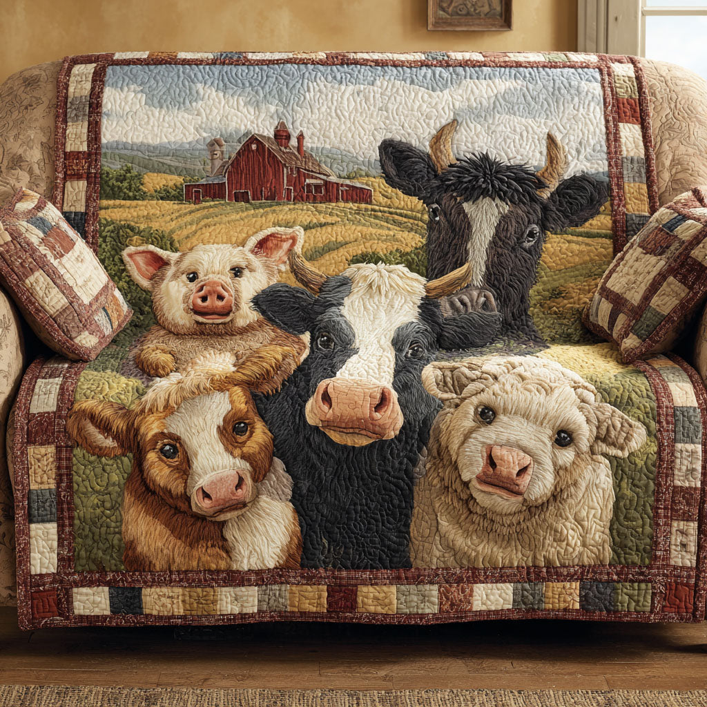 Pastoral Comfort Quilted Sofa Cover NCU0NT11903