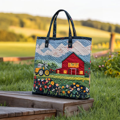Pastoral Panorama Quilted Tote Bag NCU0PT7976
