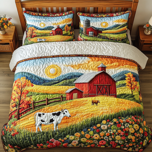 Pastoral Views Quilted Bedding Set NCU0DK6839