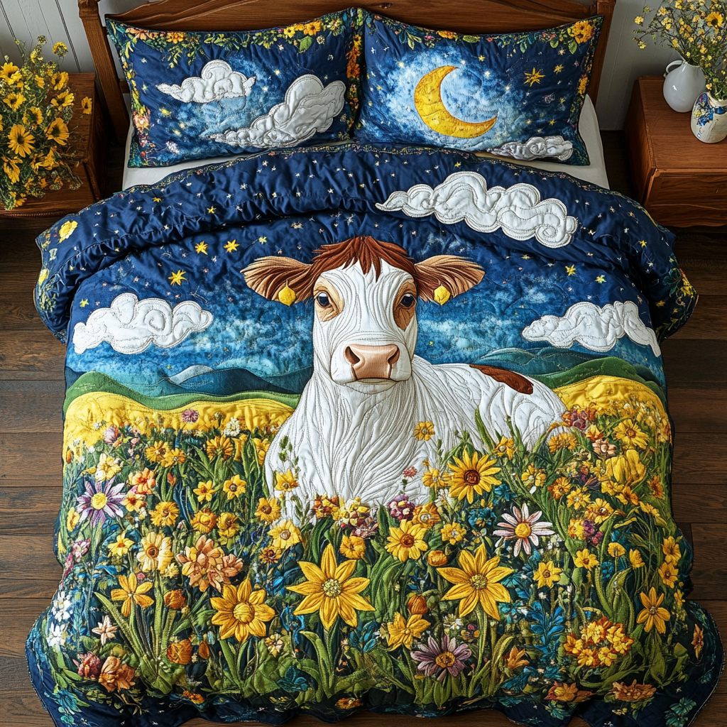Pasture Bliss 3-Piece Quilted Bedding Set NCU0DK4550