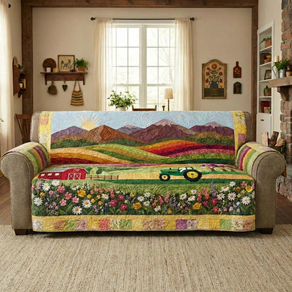 Pasture Bloom Quilted Sofa Cover NCU0DV9305
