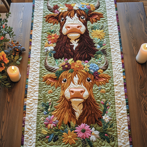 Pasture Blooms Quilted Table Runner NCU0VH1829