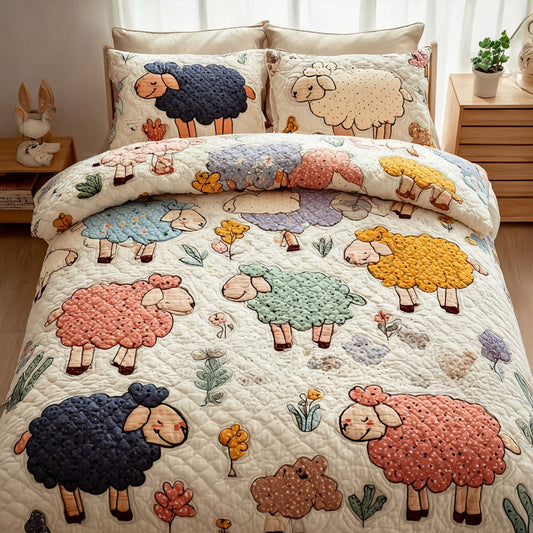 Pasture Dream 3-Piece Quilted Bedding Set NCU0PT7567
