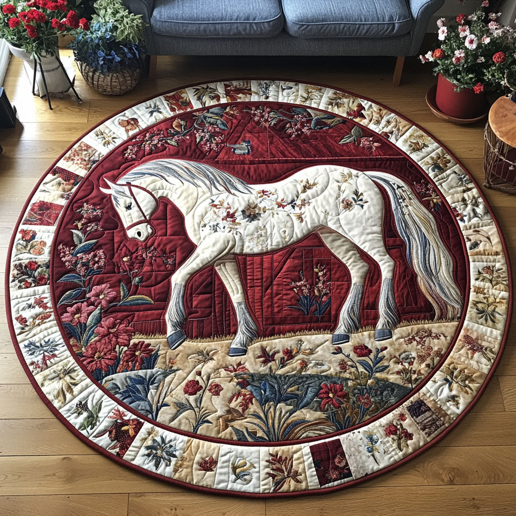 Pasture Majesty Quilted Round Mat NCU0PT6618