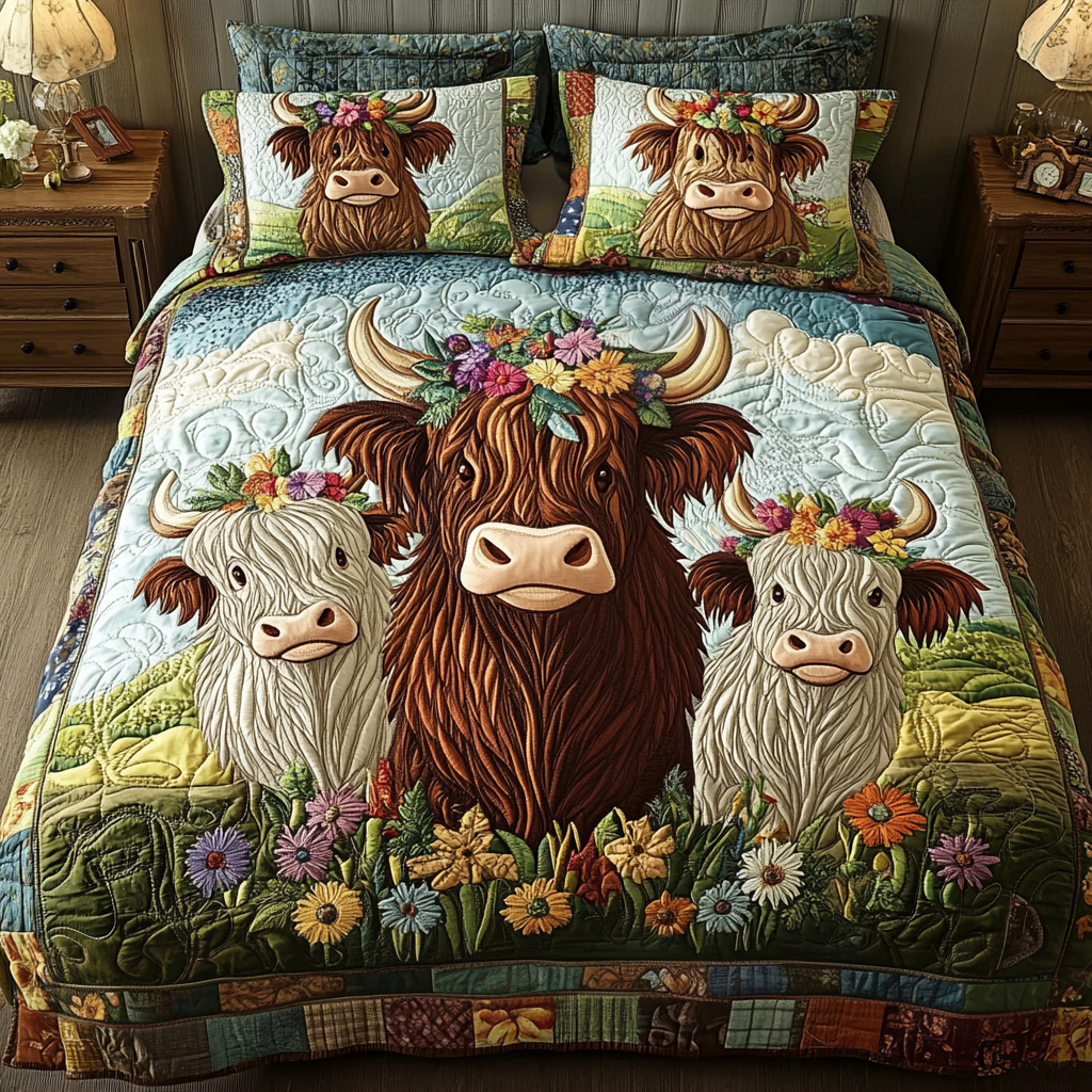 Pasture Posse 3-Piece Quilted Bedding Set NCU0VH1870
