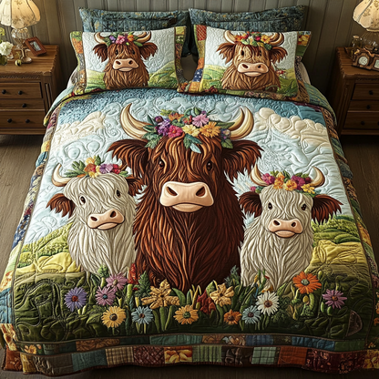 Pasture Posse 3-Piece Quilted Bedding Set NCU0VH1870