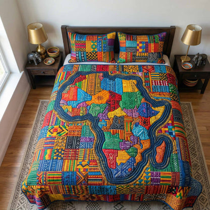 Patch Africa 3-Piece Quilted Bedding Set NCU0XD2745