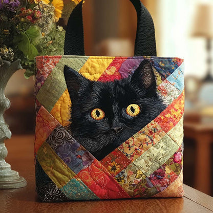 Patch Cat Quilted Tote Bag NCU0NT10365