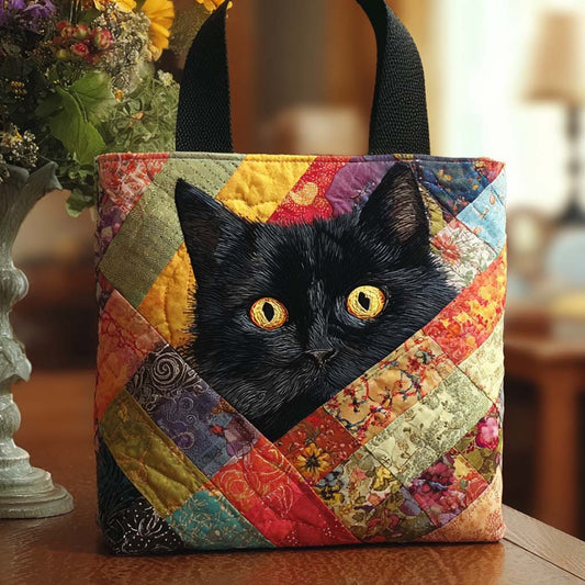 Patch Cat Quilted Tote Bag NCU0NT10365