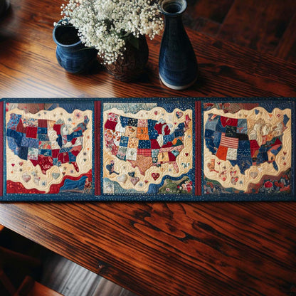 Patchwork America Quilted Table Runner NCU0NT8208