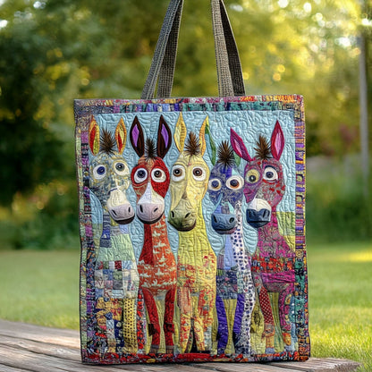 Patchwork Burros Quilted Tote Bag NCU0PT7977