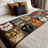 Patchwork Cats Quilted Bed Runner NCU0NT9940