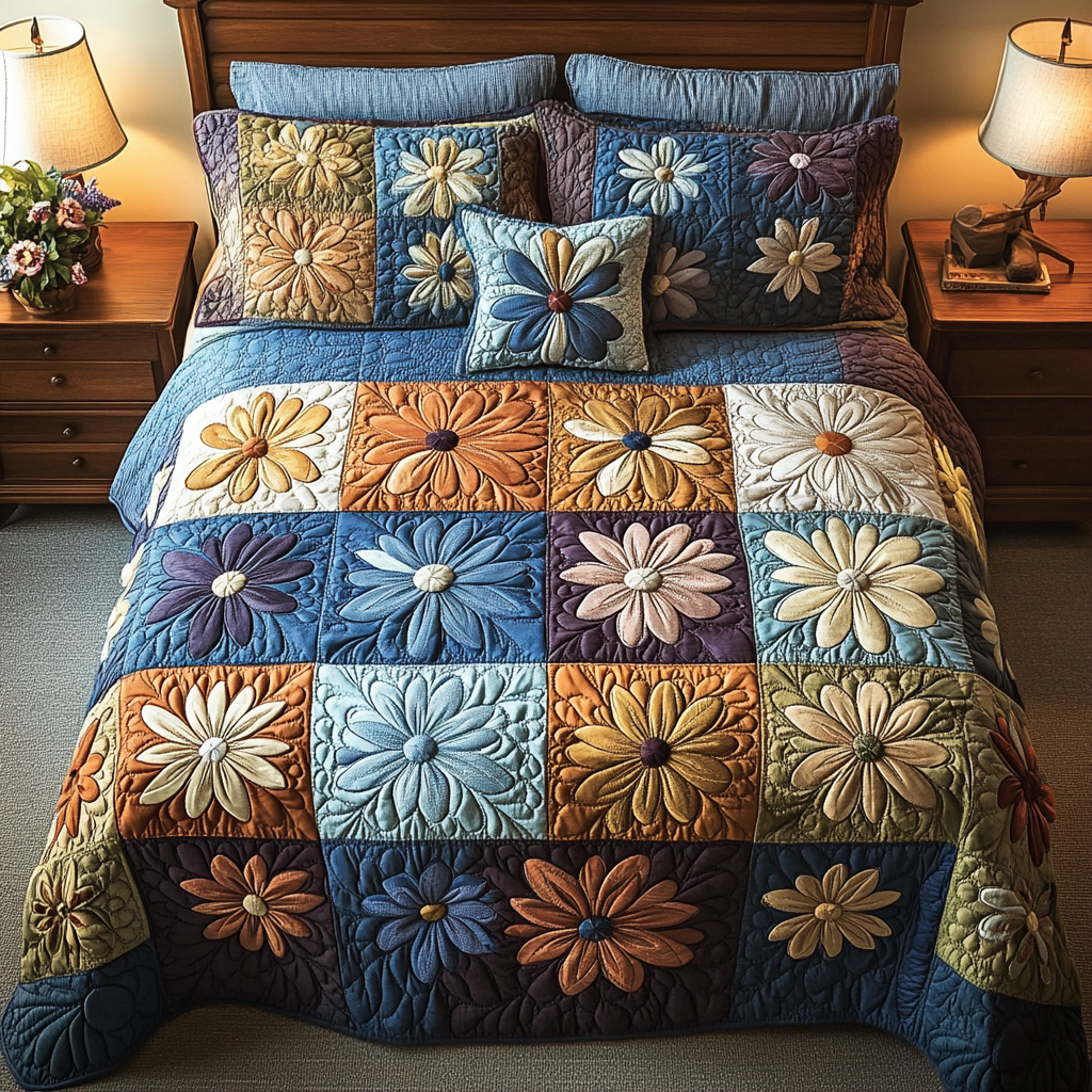 Patchwork Charm 3-Piece Quilted Bedding Set NCU0VH5386