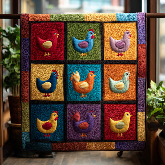 Patchwork Flock Quilted Blanket NCU0TV076