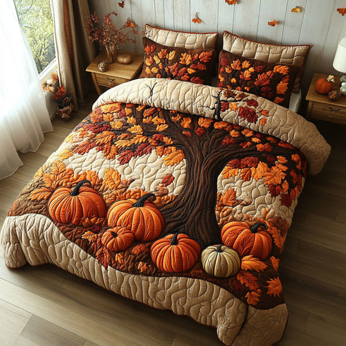 Patchwork Gourd 3-Piece Quilted Bedding Set NCU0DV6944