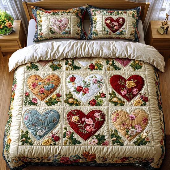 Heritage Love Patch Quilted Blanket NCU0LDH262 main image 1