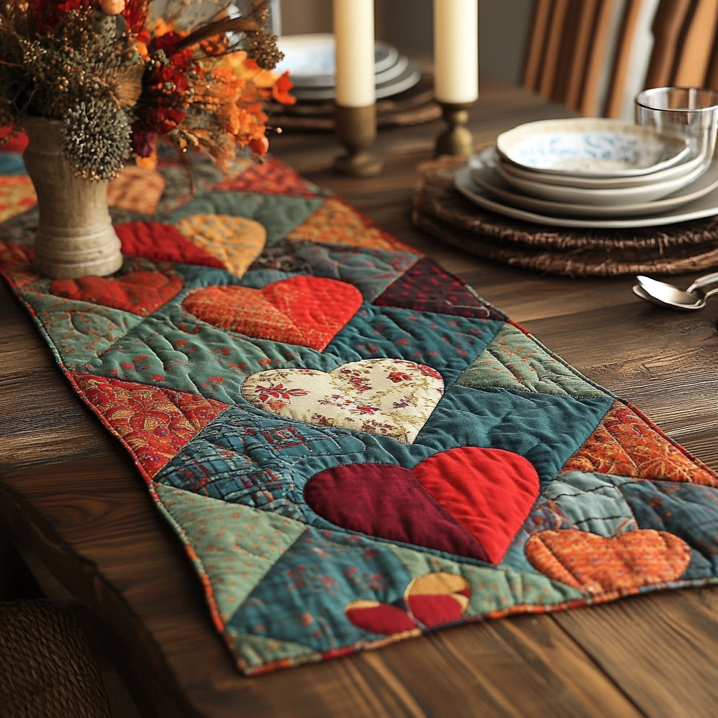 Patchwork Passion Quilted Table Runner NCU0VH2799