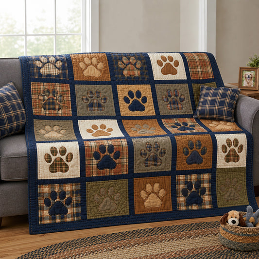 Patchwork Paws Quilted Blanket NCU0TV1989