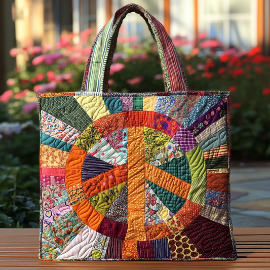 Patchwork Peace Quilted Tote Bag NCU0PT8200