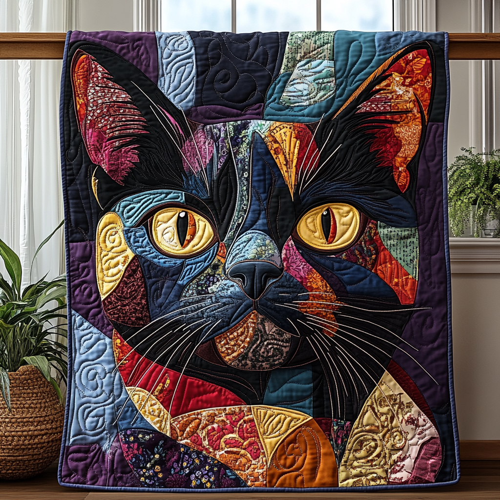 Patchwork Purrfection Quilted Blanket NCU0DV2551