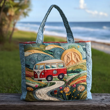 Patchwork Roadtrip Quilted Tote Bag NCU0PT8231