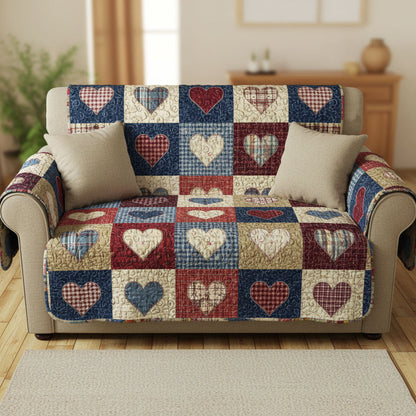 Patchwork Romance Quilted Sofa Cover NCU0TV1482