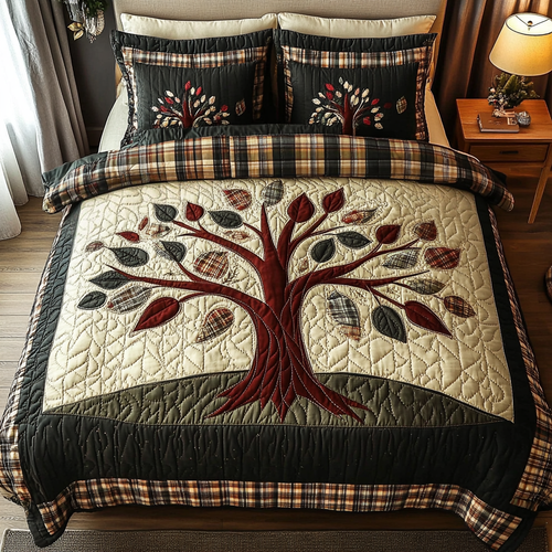 Patchwork Roots 3-Piece Quilted Bedding Set NCU0VH3188