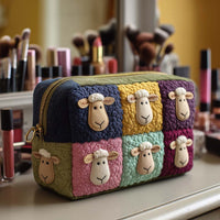 Patchwork Sheep Quilted Makeup Bag NCU0NT10389