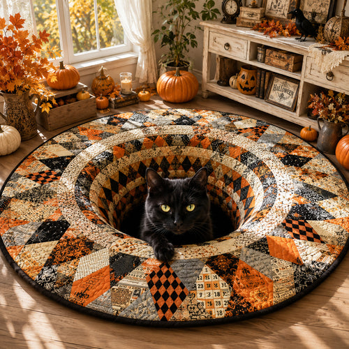 Patchwork Spell Quilted Round Mat NCU0VL3615