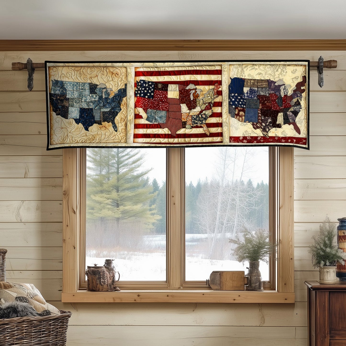 Patchwork States Quilted Valance NCU0NT8194