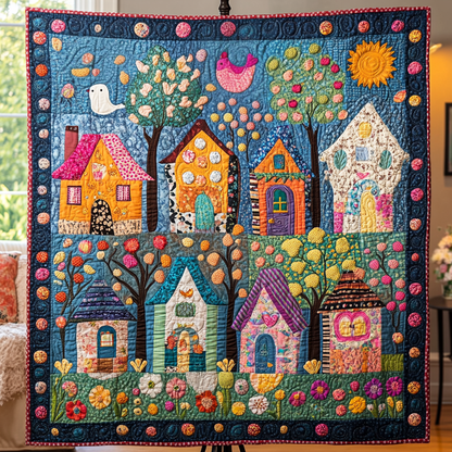 Patchwork Village Quilted Blanket NCU0VH3706