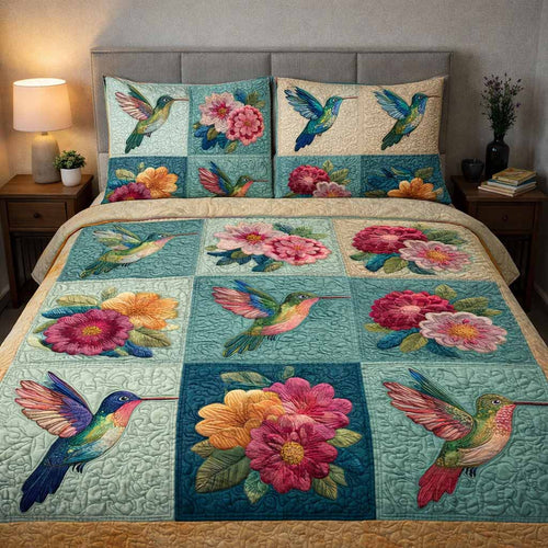 Patchwork Wings 3-Piece Quilted Bedding Set NCU0XD2569