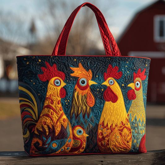 Patchy Peckers Quilted Tote Bag NCU0TH2835