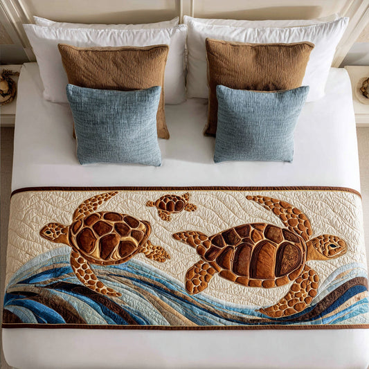 Patchy Turtle Quilted Bed Runner NCU0PT8248