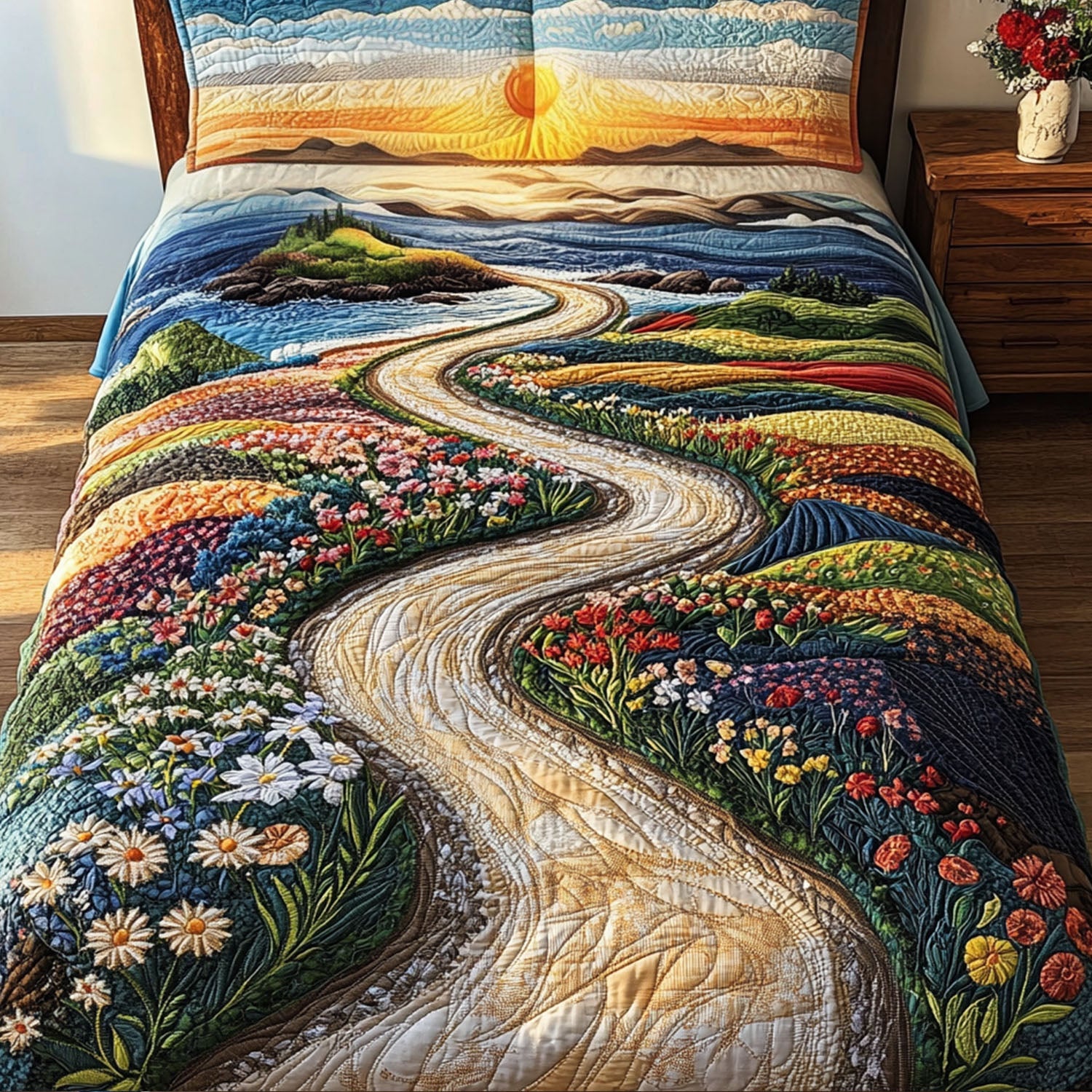 Path to Paradise 3-Piece Quilted Bedding Set NCU0PT4290 – Vantique