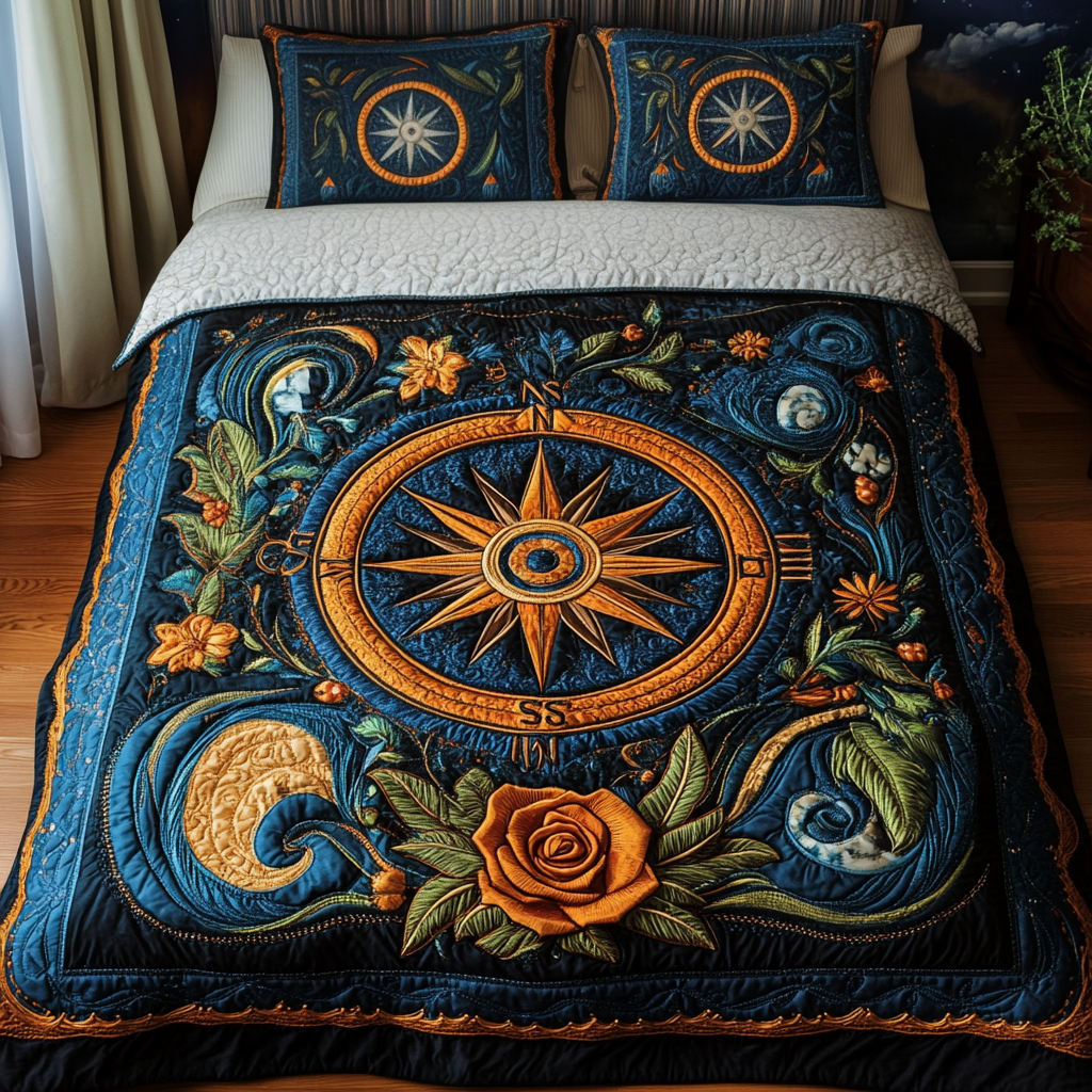 Pathfinder Comfort 3-Piece Quilted Bedding Set NCU0VH1759