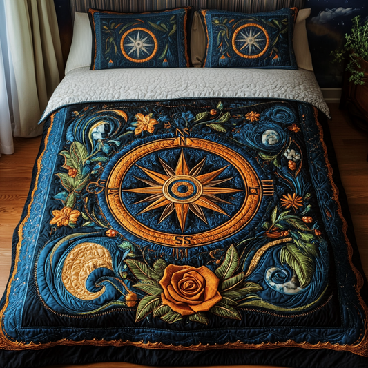 Pathfinder Comfort 3-Piece Quilted Bedding Set NCU0VH1759